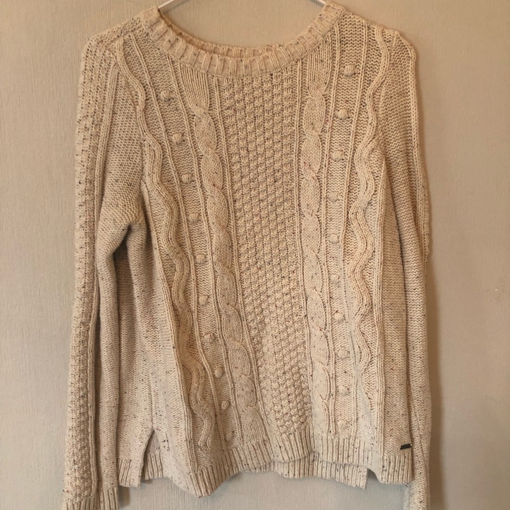 Cute cream sweater with colored specks